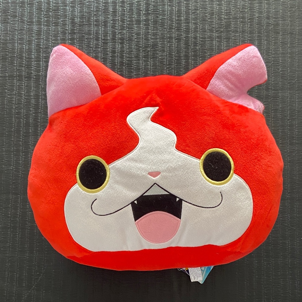 Red Cat Face Plush Pillow